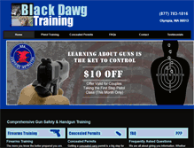 Tablet Screenshot of blackdawgtraining.com